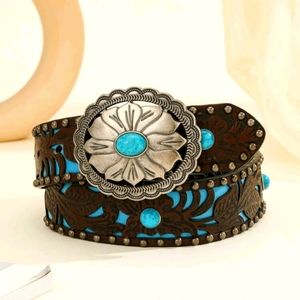 Concho and Turquoise Western Belt